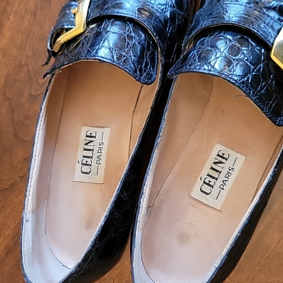 Vintage Celine Buckle Heeled Loafers - Picture 7 of 10